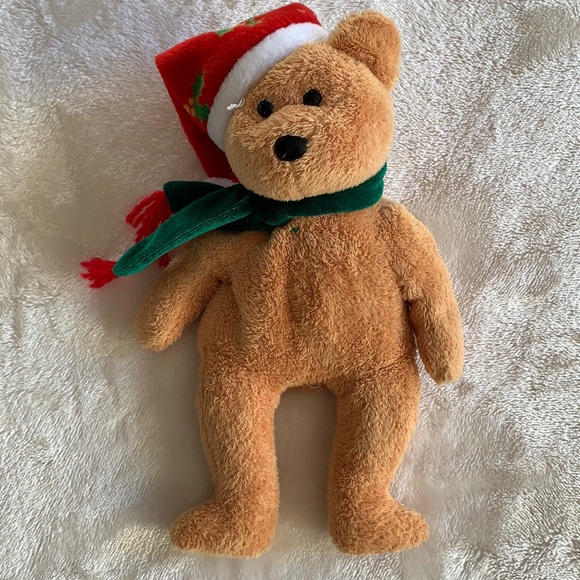 Ty Christmas Bear Stuffie - Picture 1 of 4